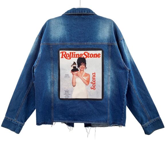 Vtg Selena Quintanilla 1994 36th GRAMMY Awards Night Blue Age Jean Jacket Sz L